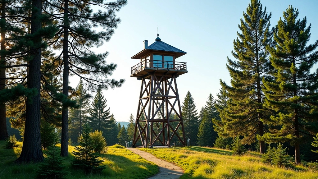Vaatetorn kõrgusel puude vahel
